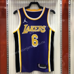 Los Angeles Lakers Jordan Purple #6 NBA Jersey-311