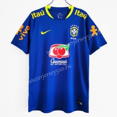 Retro Version Brazil Blue Thailand Soccer Jersey AAA-C1046