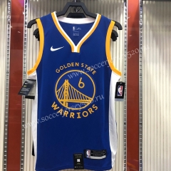 Golden State Warriors V-Collar Blue #6 NBA Jersey-311