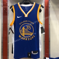 Golden State Warriors V-Collar Blue #35 NBA Jersey-311