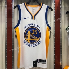 Golden State Warriors V-Collar White #35 NBA Jersey-311