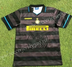 Retro Version 97-98 Inter Milan Away Black&Gray Thailand Soccer Jersey AAA-503