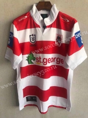 Retro Version 1921-2021 St George Red&White Rugby Shirt