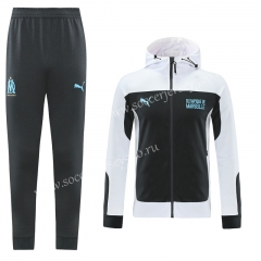 2021-2022 Olympique Marseille White Thailand Soccer Jacket Uniform With Hat-LH