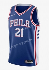 2021-2022 Philadelphia 76ers V-collar Blue #21 NBA Jersey-311