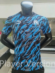 Player Version Signed Jointly Version Olympique de Marseille Blue&Black Thailand Soccer Jersey AAA-FL