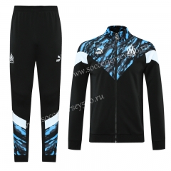 Classic Version 2021-2022 Olympique Marseille Black&Blue Thailand Soccer Jacket Uniform-LH