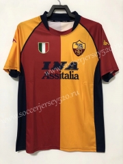 Retro Version 00-01 Roma Home Red&Yellow Thailand Soccer Jersey AAA-811