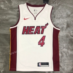 2021-2022 Miami Heat White V-collar #4 NBA Jersey-311