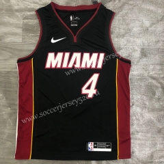 2021-2022 Miami Heat Black V-collar #4 NBA Jersey-311