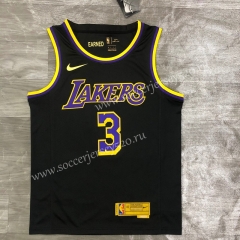 2021-2022 Los Angeles Lakers Black #3 NBA Jersey-311