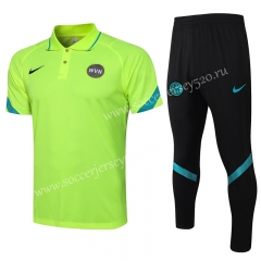 2021-2022 Inter Milan Fluorescent Green Thailand Polo Uniform-815