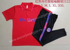 With Ad 2021-2022 Jordan PSG Red Thailand Polo Uniform-815