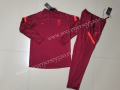 2021-2022 Liverpool Red Thailand Soccer Tracksuit Uniform-GDP