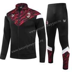 2021-2022 AC Milan Red&Black High Collar Thailand Soccer Jacket Uniform-GDP