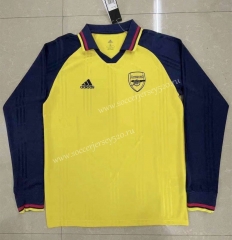 Retro Version Arsenal Yellow LS Thailand Soccer Jersey AAA-818