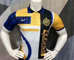 2021-2022 Inter Milan Yellow&White Thailand Polo Shirt-403