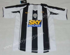 Retro Version 04-05 Juventus Home Black&White Thailand Soccer Jersey AAA-HR