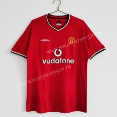 Retro Version 00--02 Manchester United Home Red Thailand Soccer Jersey AAA-C1046