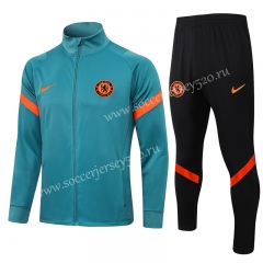 2021-2022 Chelsea  Grass Green Thailand Soccer Jacket Uniform-815