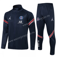 2021-2022 Jordan Paris Royal Blue Thailand Jacket Uniform-815