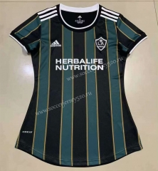 2021-2022 Los Angeles Galaxy Away Black&Green Women Thailand Soccer Jersey AAA
