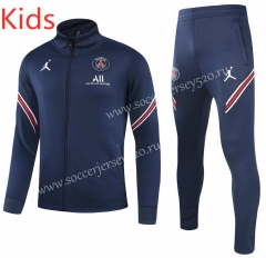 2021-2022 Jordan Paris SG Royal Blue Kids/Youth Soccer Jacket Uniform-GDP