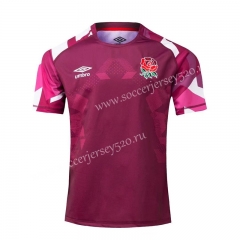 2020-2021 England Dark Purple Thailand Training Rugby Shirt