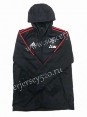 2021-2022 Manchester United Black Trench Coats With Hat-GDP