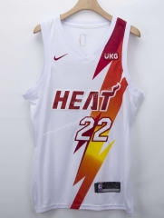 Fashion Edition Miami Heat White #22 NBA Jersey
