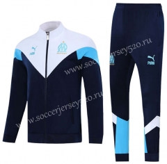 2021-2022 Olympique Marseille Royal Blue Thailand Soccer Jacket Uniform-411