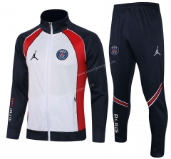 2021-2022 Jordan Paris SG Royal Blue&White High Collar Thailand Soccer Jacket Unifrom-815