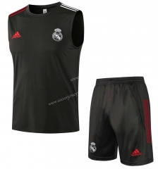 2021-2022 Real Madrid Dark Gray Thailand Soccer Vest Unifrom-815