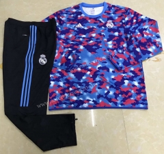 2021-2022 Real Madrid Red&Blue Thailand Soccer Tracksuit-411