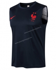 2021-2022 France Royal Blue Thailand Soccer Vest -815