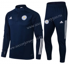 2021-2022 Leicester City Royal Blue Thailand Soccer Tracksuit Uniform-411