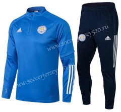 2021-2022 Leicester City Camouflage Blue Thailand Soccer Tracksuit Uniform-411