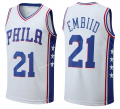Philadelphia 76ers White #21 NBA Jersey-SJ