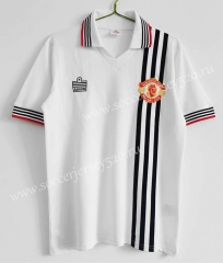 Retro Version 75-80 Manchester United Away White Thailand Soccer Jersey AAA-C1046