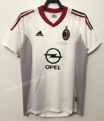 Retro Version 2002 AC Milan White Thailand Soccer Jersey AAA-811