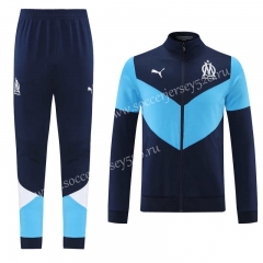2021-2022 Olympique Marseille Royal Blue Thailand Soccer Jacket Uniform-LH
