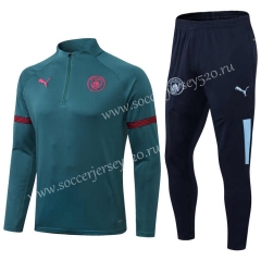 2021-2022 Manchester City Green Thailand Soccer Tracksuit -411