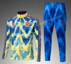 2021-2022 Signed Edition Arsenal Yellow&Blue Thailand Soccer Jacket Uniform-801