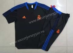 2021-2022 Real Madrid Black Thailand Soccer Training Uniform-815