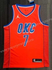 2021 Flying Version Oklahoma City Thunder Orange #7 NBA Jersey-311