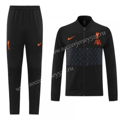Player Version 2021-2022 Liverpool Black&Grey Thailand Soccer Jacket Uniform-LH