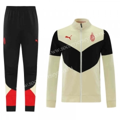 Classic Edition 2021-2022 AC Milan Beige&Black Thailand Soccer Jacket Uniform-LH