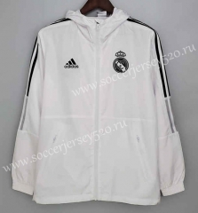 2021-2022 Real Madrid White Trench Coats With Hat-DD1