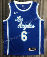 Latin Night Los Angeles Lakers Blue #6 NBA Jersey-311