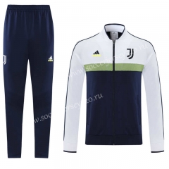 2021-2022 Classic Edition Juventus Thailand Dark Blue&White Soccer Jacket Uniform-LH